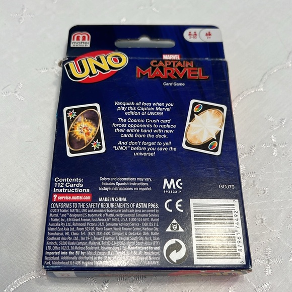 UNO Marvel Captain Marvel Card Game - Picture 3 of 3